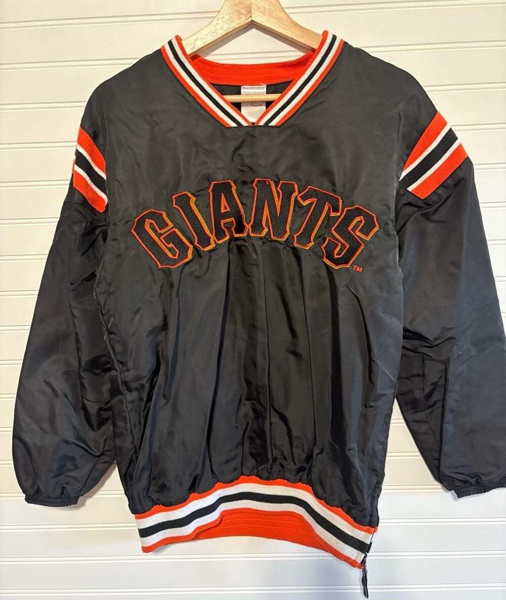 Vintage Kids San Francisco Giants MLB Pullover Windbreaker Jacket size Youth XL